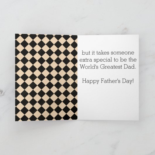 Het Wenskaart van Vaderdag van de DOUANE Kaart (Binnen)