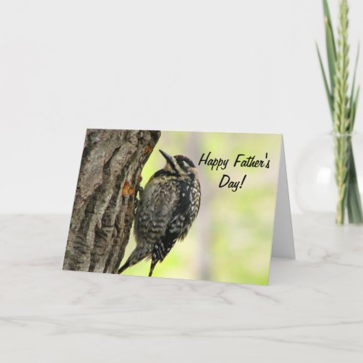 Het Wenskaart van Vaderdag van de specht Kaart (Voorkant)