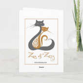 Het Wenskaart van Valentijn van de Kat van de Feestdagen Kaart (Achterkant)