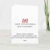 Het wenskaart van Valentijn van de Toren van Feestdagen Kaart (Achterkant)