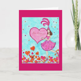 Het Wenskaart van Valentijn van de vrouw en van de Feestdagen Kaart
