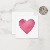 Het wenskaart van Valentijnsdag. Notitiekaartje (Voorkant / Achterkant in situ)