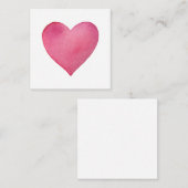 Het wenskaart van Valentijnsdag. Notitiekaartje (Voorkant / Achterkant)