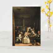 Het Wenskaart van Velazquez Las Meninas Kaart (Gele Bloem)