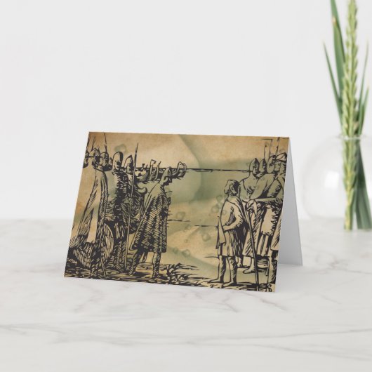 Het Wenskaart van Viking Heimskringla Ormen Lange Kaart (Voorkant)