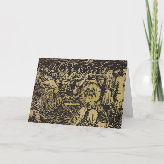 Het Wenskaart van Viking Heimskringla Visund Kaart (Voorkant)