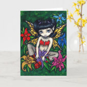 Het Wenskaart van "visnetten en van Bloemen" Kaart (Gele Bloem)