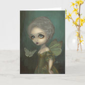 Het Wenskaart van "vlinders in Mistroostigheid" Kaart (Gele Bloem)