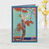 Het Wenskaart van Volage van L'Oiseau Kaart (Gele Bloem)