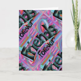 Het wenskaart van vrienden voor altijd kaart