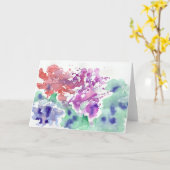 Het Wenskaart van Watercolour van bloemen Kaart (Gele Bloem)