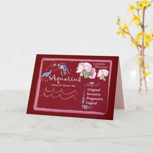 Het Wenskaart van Waterman Januari Kaart (Gele Bloem)