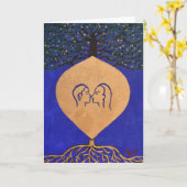 Het Wenskaart van "wortels van Liefde" Kaart (Gele Bloem)