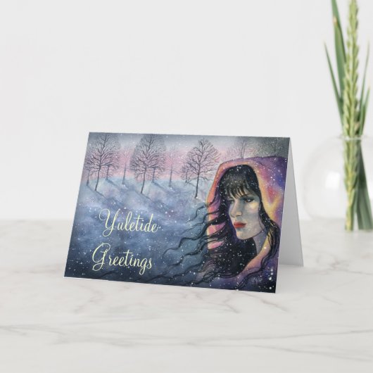 Het wenskaart van Yule Feestdagen Kaart (Voorkant)