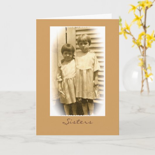 Het Wenskaart van zusters Kaart (Gele Bloem)