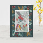 Het Wenskaart Winter Earth Song Green Kaart (Gele Bloem)