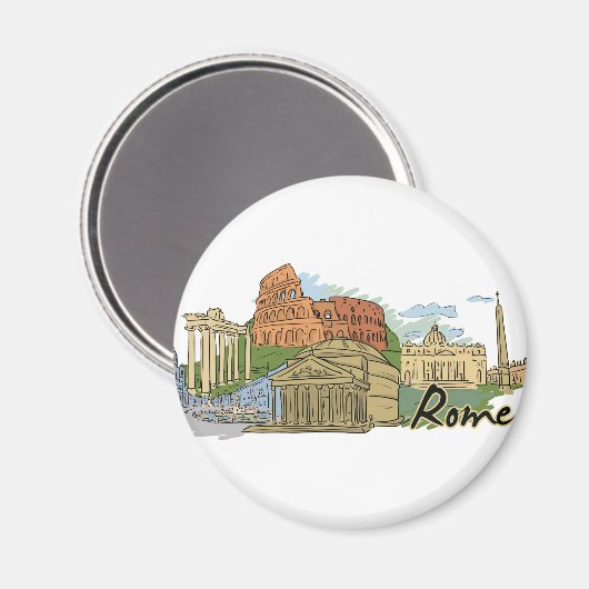 Het werd niet in een dag gebouwd (Rome) Magneet (Voorkant / Achterkant)