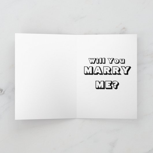 HET WERD PAS ECHT: "TROUW JE MET ME?" Kaart (Binnen)