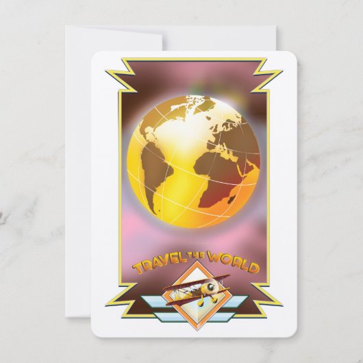 Het Wereld Golden Wereldbol reizen (Voorkant)