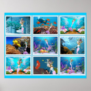 Het wereldberoemde Doll Mermaid Poster
