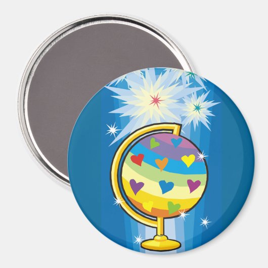 Het Wereldbol Starry - Magneet (Voorkant / Achterkant)