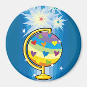 Het Wereldbol Starry - Magneet (Voorkant)