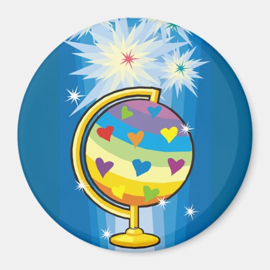 Het Wereldbol Starry - Magneet (Voorkant)