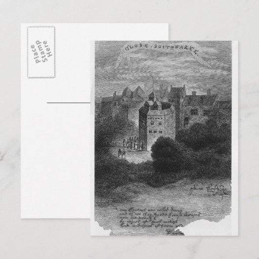 Het Wereldbol Theater, Bankside, Southwark Briefkaart (Voorkant / Achterkant)