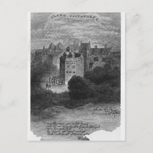 Het Wereldbol Theater, Bankside, Southwark Briefkaart (Voorkant)
