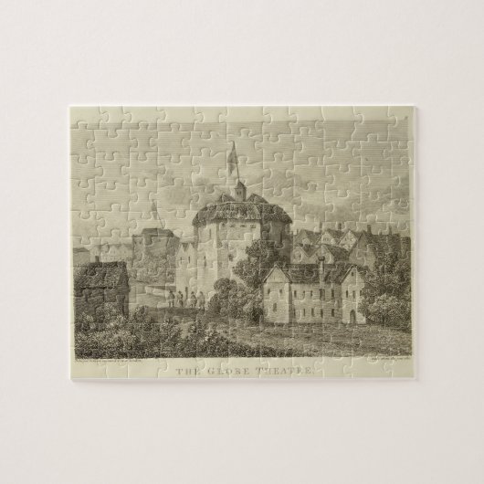 Het Wereldbol Theater op de Bankside zoals het in Legpuzzel (Horizontaal)