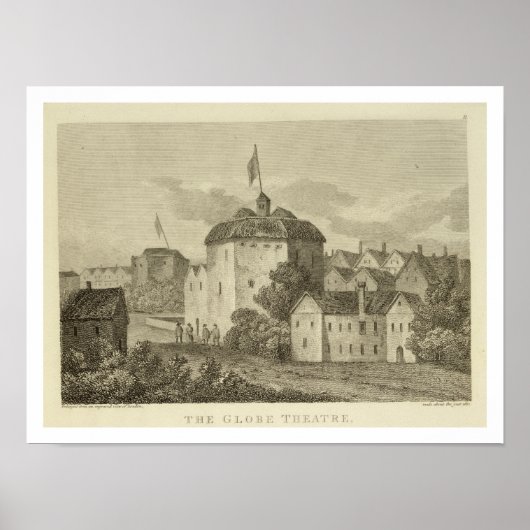 Het Wereldbol Theater op de Bankside zoals het in Poster (Voorkant)