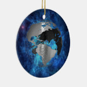 Het Wereldbol van de Aarde van het metaal Keramisch Ornament (Rechts)