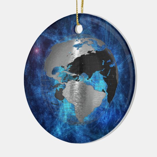 Het Wereldbol van de Aarde van het metaal Keramisch Ornament (Links)