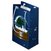 Het Wereldbol van de sneeuw Klein Cadeauzakje (Achterkant Gekanteld)