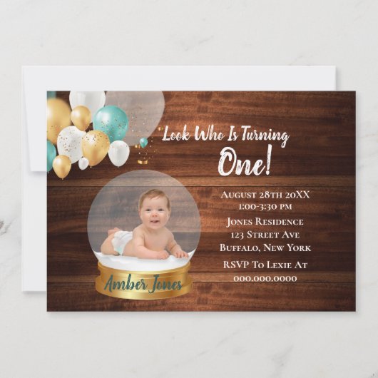 Het Wereldbol van de sneeuw voegt Foto 1st toe. Bi (Voorkant)