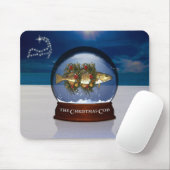 Het Wereldbol van de Snow van de Kerstmis Mousepad Muismat (Met muis)