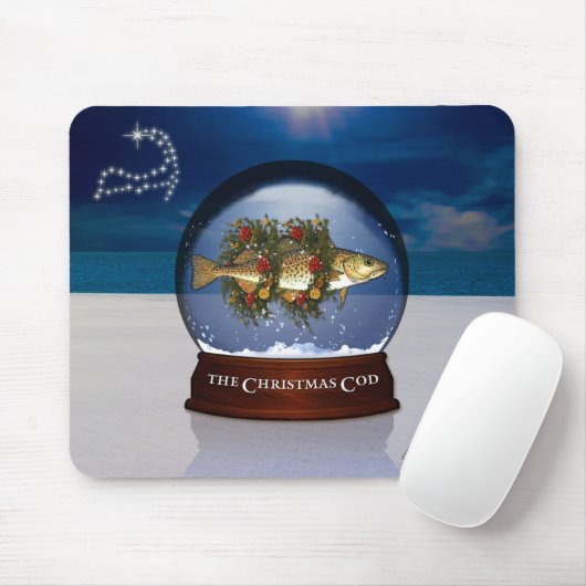 Het Wereldbol van de Snow van de Kerstmis Mousepad Muismat (Met muis)