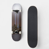 Het wereldhandelscentrum in New York in het licht. Skateboard (Voorkant)
