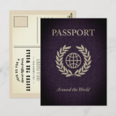 het wereldpaspoort briefkaart (Voorkant / Achterkant)