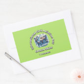 Het wereldwijde luchtruim. Internationale dag van  Rechthoekige Sticker (Envelop)