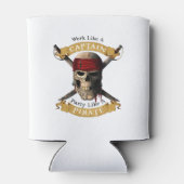 Het werk als een hoofdpartij als een piraatschedel blikjeskoeler (Achterkant)