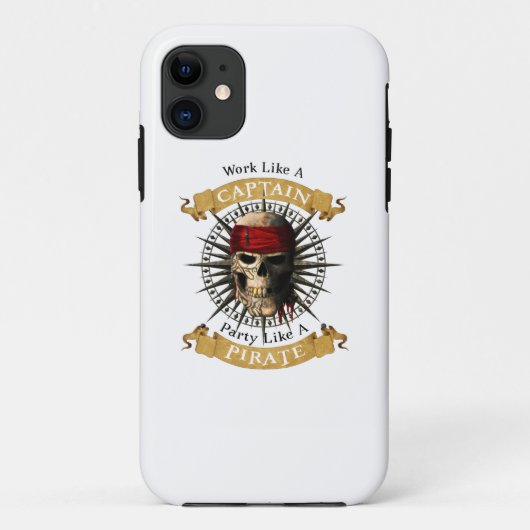 Het werk als een hoofdpartij als een piraatschedel Case-Mate iPhone case (Achterkant)