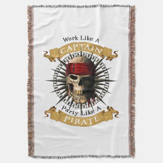 Het werk als een hoofdpartij als een piraatschedel deken (Voorkant Verticaal)