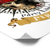 Het werk als een hoofdpartij als een piraatschedel poster (Hoek)