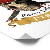 Het werk als een hoofdpartij als een piraatschedel poster (Hoek)