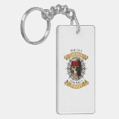 Het werk als een hoofdpartij als een piraatschedel sleutelhanger (Voorkant Links)