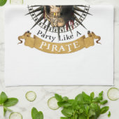 Het werk als een hoofdpartij als een piraatschedel theedoek (Gevouwen)