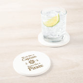 Het werk als een Kapitein Partij als een Pirate Zandsteen Onderzetter (Zijkant)