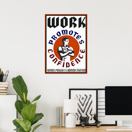 Het werk bevordert het Poster van het VertrouwenWP (Thuiskantoor)