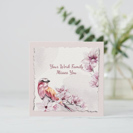 Het werk familie mist je goed (Staand voorkant)